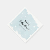 シンプルパステルブルーウォーターカラースターパターンパーティー スタンダードカクテルナプキン (角)