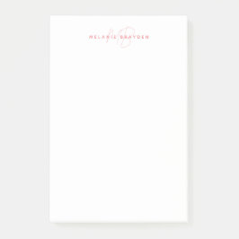 シンプルパステルブルーミニマリストツモノグラム名 ポストイット