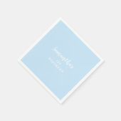 シンプルパステルブルー スタンダードカクテルナプキン (角)