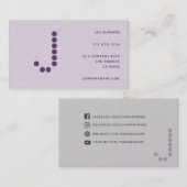 シンプルパステルミニマルソフトパープルグレイ 名刺 (正面/裏面)