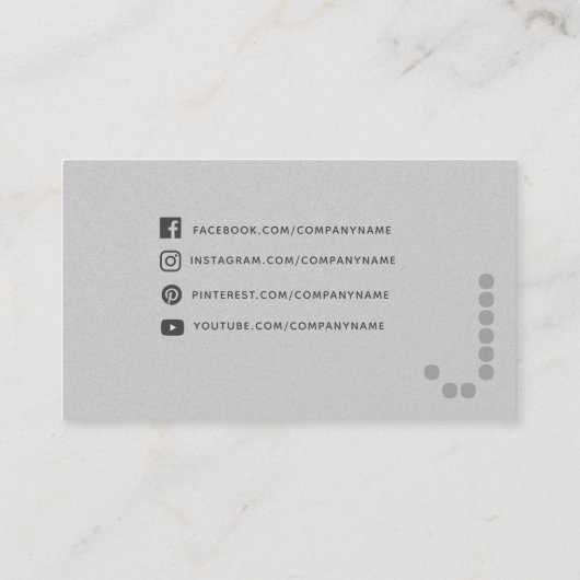 シンプルパステルミニマルソフトパープルグレイ 名刺 (裏面)