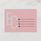 シンプルパステルミニマルレッドGRAY 名刺 (裏面)