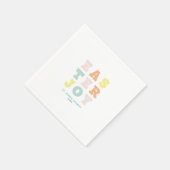 シンプルパステルモダンイースター スタンダードカクテルナプキン (角)