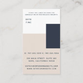 シンプルパステルモダンジオメトリック 予約カード (裏面)