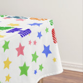シンプルパステルモダンスターカラフル誕生日パーティー テーブルクロス (インサイチュ)