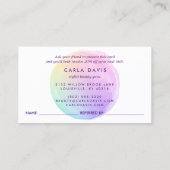 シンプルパステルレインボーウォーターカラー 紹介カード (裏面)