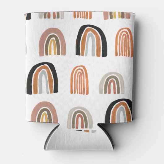 シンプルパステルレインボーキッズスタイル 缶クーラー (正面)