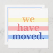 シンプルパステル移動 案内状 (正面/裏面)