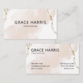 シンプルパステル金ゴールド名刺 名刺 (正面/裏面)