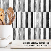 シンプルパターン白黒ストライプ タイル