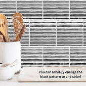 シンプルパターン白黒ストライプ タイル