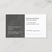 シンプルパターン（の模様が）ある白黒アポイントメントカード 予約カード (正面)