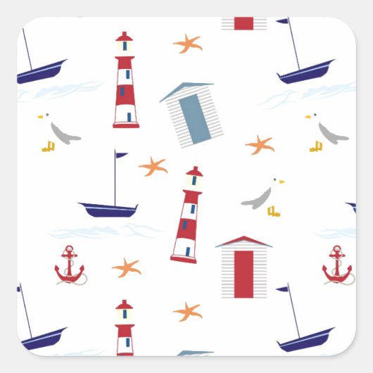 シンプルパタ航海のーン スクエアシール (正面)