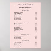 シンプルパッエレガントクモダンの価格表 ポスター (正面)