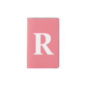 シンプルパパイヤサーモンモノグラパーソナライズされたム ポケットMoleskineノートブック (正面)