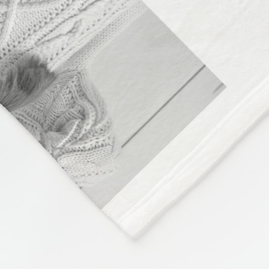 シンプルパパ用白黒数々の写真格子 フリースブランケット (角)