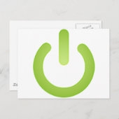 シンプルパワーボタン ポストカード (正面/裏面)