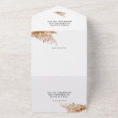 シンプルパンパスグラスオールインワンウェディング招待 オールインワン招待状 (外側)