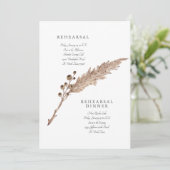 シンプルパンパ結婚スリハーサル招待状 招待状 (スタンド正面)