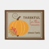 シンプルパンプキ離れン秋 ドアマット (正面)