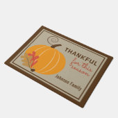 シンプルパンプキ離れン秋 ドアマット (アングル)