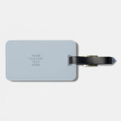 シンプルパーソナライズされたのモノグラムと名前（青）   ラゲッジタグ (裏面横)