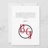 シンプルパーソナライズされたイニシャル結婚ズ サンキューカード (正面)