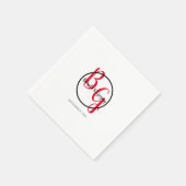 シンプルパーソナライズされたイニシャル結婚ズ スタンダードカクテルナプキン (角)