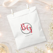 シンプルパーソナライズされたイニシャル結婚ズ フェイバーバッグ (クリップ留めされた状態)