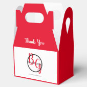 シンプルパーソナライズされたイニシャル結婚ズ フェイバーボックス (オープン)