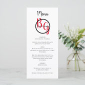 シンプルパーソナライズされたイニシャル結婚ズ メニュー (スタンド正面)