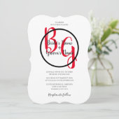 シンプルパーソナライズされたイニシャル結婚式招待状 招待状 (スタンド正面)