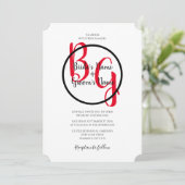 シンプルパーソナライズされたイニシャル結婚式招待状 招待状 (スタンド正面)