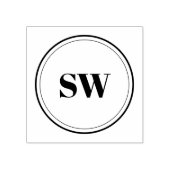 シンプルパーソナライズされたエレガントモノグラムイニシャル ラバースタンプ (インプリント)