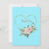 シンプルパーソナライズされたエレガント結婚式招待状 サンキューカード (裏面)