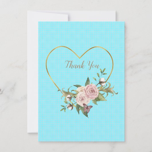 シンプルパーソナライズされたエレガント結婚式招待状 サンキューカード (裏面)