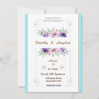 シンプルパーソナライズされたエレガント結婚式招待状 サンキューカード