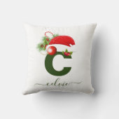 シンプルパーソナライズされたカスタムモノグラム クッション (裏面)