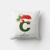 シンプルパーソナライズされたカスタムモノグラム クッション (正面)