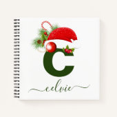 シンプルパーソナライズされたカスタムモノグラム ノートブック (正面)