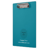 シンプルパーソナライズされたカスタム光ティール（緑がかった色） クリップボード (左)