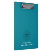 シンプルパーソナライズされたカスタム光ティール（緑がかった色） クリップボード (右)