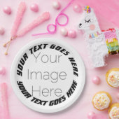 シンプルパーソナライズされたカスタム紙 ペーパープレート (パーティー)