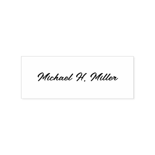 シンプルパーソナライズされたカスタムScript Signature ラバースタンプ (インプリント)