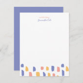 シンプルパーソナライズされたカラフル文具ノートカード ノートカード (正面/裏面)