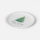 シンプルパーソナライズされたクリスマス ペーパープレート (アングル)