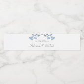 シンプルパーソナライズされたダスティブルーウェルカム結婚ズ ペットボトルラベル (シングルラベル)