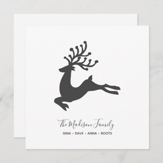 シンプルパーソナライズされたディアホリデーカード シーズンカード (正面/裏面)