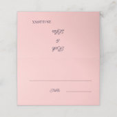 シンプルパーソナライズされたピーチ結婚のテーブル プレイスカード (外部開封)