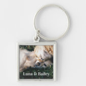 シンプルパーソナライズされたペット キーホルダー (正面)